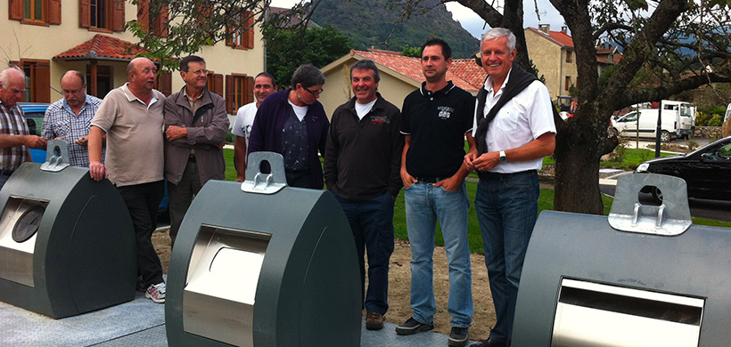 Inauguration poubelles de tri