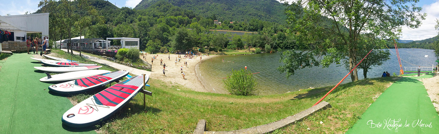 vue panoramique de la base nautique de Mercus