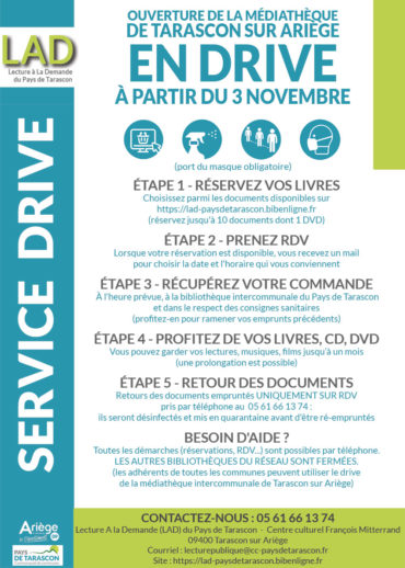 BIBILOTHEQUE INTERCOMMUNALE : EN MODE DRIVE.