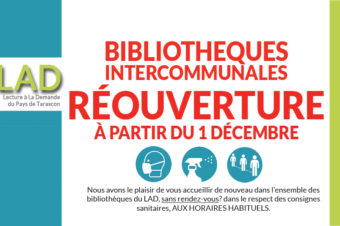 RÉOUVERTURE DE VOS BIBLIOTHÈQUES INTERCOMMUNALES !