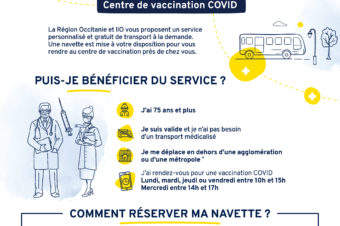 NAVETTES GRATUITES POUR LES CENTRES DE VACCINATION COVID.