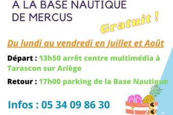 BASE NAUTIQUE DE MERCUS : UNE NAVETTE GRATUITE.