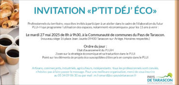 ÉCONOMIE : PETIT DÉJ’ ÉCO “PLUI-H” POUR LES PROFESSIONNELS